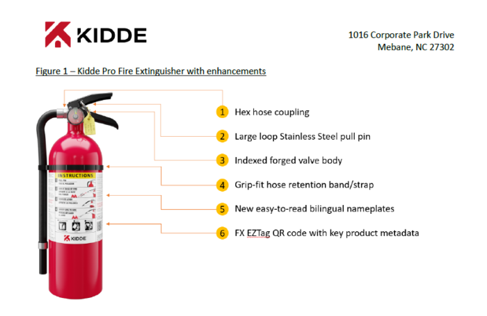 KIDDE - PRO 5LB ABC Fire Extinguisher w/vehicle bracket